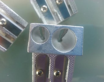 METAL PENCIL SHARPENER,Artists' Pencil Sharpener,Art Supplies,Craft Supplies,Double Hole Sharpener