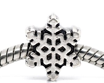 1 Pearl star snowflake snow 12 * 10 mm p/bracelet charms