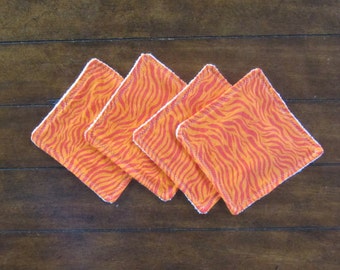 Sale! Orange Zebra Washcloths