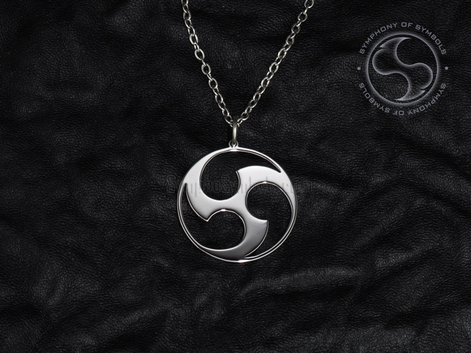 Mitsu Tomoe Pendant Japanese Symbol Triskelion Jewelry