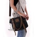 Large women's bag genuine leather bag gray bag shoulder