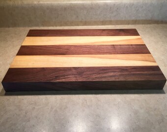 Walnut and Ash board, Chopping block, Cheese board, Bread board, Hardwood cutting board, Durable cutting board, Handmade