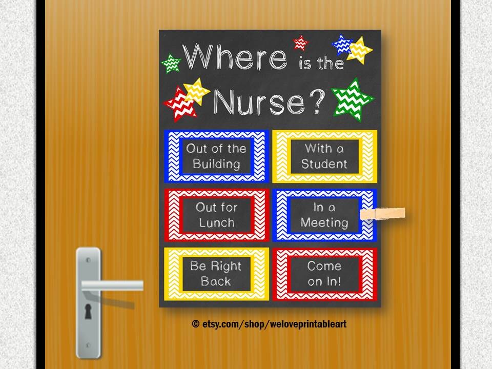 School Nurse Gift Nursing Decor Office Door School Nurse Gift Nursing Decor Office Door