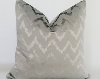 Silver Velvet Pillow Cover,Gray Velvet Pillow Cover,Metallic Pillow,Grey Pillow ,Grey Velvet Pillow,Geometric Velvet Pillow Cover