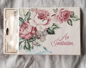 Floral Invitations // Vintage Invitations // Vintage Party Invitations (B14)