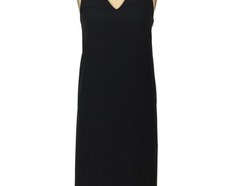 vintage 1980's CLAUDE MONTANA maxi dress / black / rayon jersey / minimalist minimalism / women's vintage dress / tag size 8