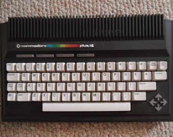 Vintage Computer - Commodore Plus 4 - Original Parts Packaging - Clean Condition - Manuals Plugs - Historical Computer - Keyboard