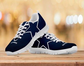 Dallas Cowboys Fan Running Shoes/Sneakers/Trainers - Womens, Mens, Kids Sizes - Custom Football Gift - NFL Gift - Collector Gift