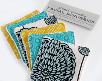 Face Scrubbies - Set of 6 - Jade Mango - Planet-Friendly Makeup Remover Pads
