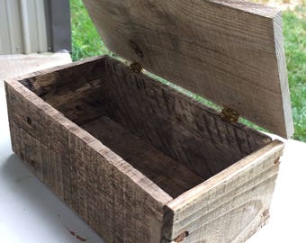 Handmade Reclaimed Pallet Wood Box with Lid