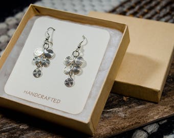 Handmade Sterling Silver Egyptian Coil Earrings