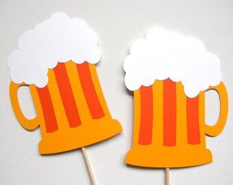 Beer Mug Photo Booth Props . Beer Photo Booth Props . Beer Mugs . Beer Tasting . Drinking . Photo Booth Props . Set of 2