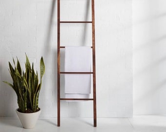 6 Foot Rustic Blanket Ladder, Towel Ladder, Decorative Ladder, Textile Ladder, Wood Ladder, Wood Blanket Ladder, Wood Towel Ladder