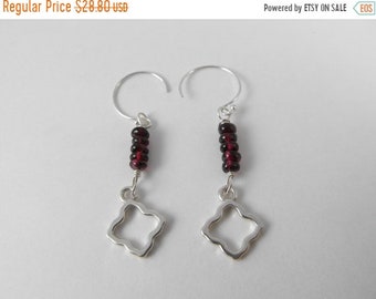 Mothers Day Sale Sweet as Honey Garnet Sterling Silver Drop Earrings