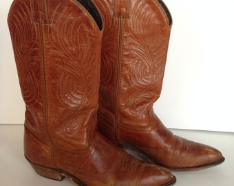 Code West Leather Cowboy Boots size 6.5