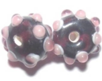 Beads Lampwork 15 mm Orchid pins x 1
