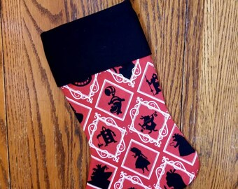 Alice in Wonderland Stocking (diamonds)
