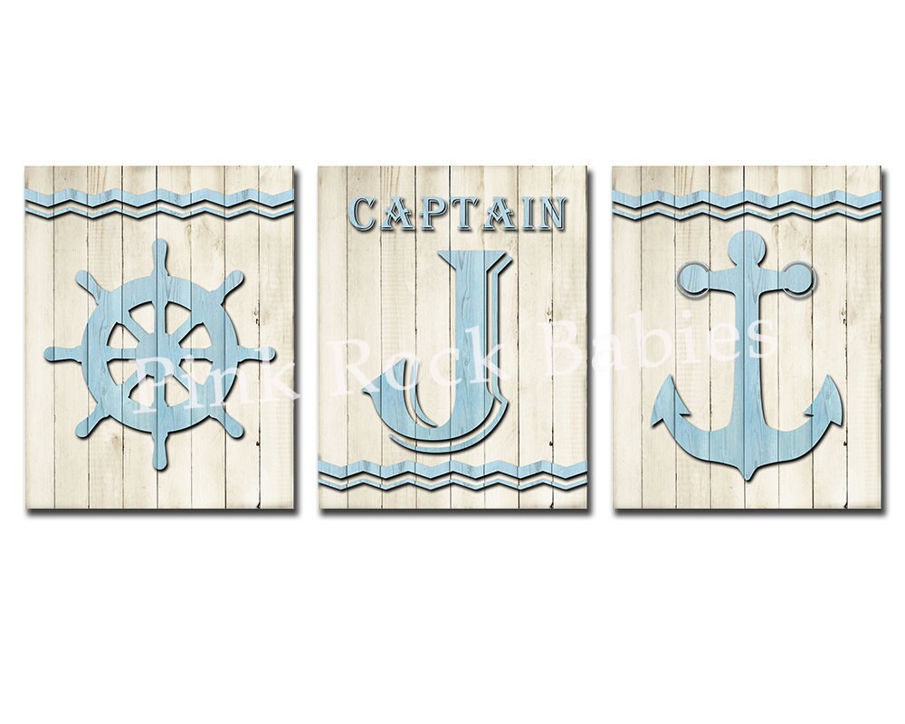 Nursery wood wall art nautical decor baby boy room decoration