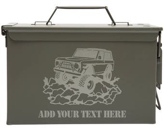 1966 Ford Bronco Custom Engraved 30/50 Cal Ammo Can Personalized Dad Gift Cool Guy Gifts Father's Day Gift Grandpa Gift Groomsmen Hunter