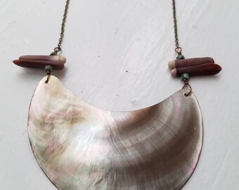 Abalone Shell + Sea Urchin Necklace