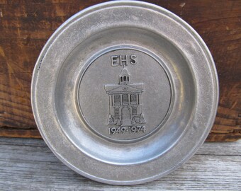 Vintage Wilton Columbia Pewter Plate - Commemorative Pewter Plate - 1970's Pewter Plate
