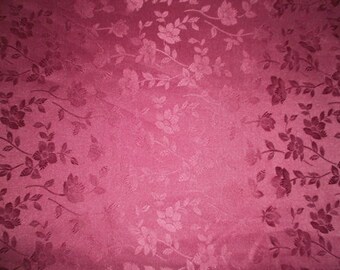 Maroon Dull Satin Jacquard Fabric
