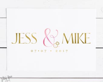 Wedding Logo Wedding Monogram Wedding Initials Wedding Design Premade Logo Watercolor Wedding Logo Save the Date Wedding Logo Design