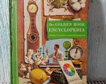 Golden Book, Vintage Childrens Book, Golden Book Encyclopedia, Golden Press, Copyright 1959, Volume 4, Chalk to Chzechoslovakia