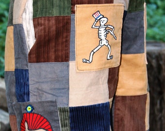 Custom Made to Order Patchwork Shorts Grateful Dead