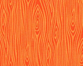 215834 orange Michael Miller fabric Just Wood Knot