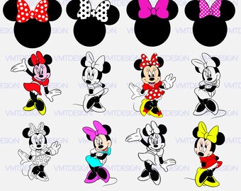 Minnie mouse svg - Minnie mouse head svg - Minnie mouse vector - Minnie mouse digital clipart ,file download svg, eps,jpg, png