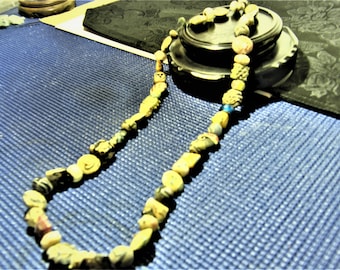 Antique Chinese Peking Glass Bead Necklace Unearthed #1 (50pcs.)