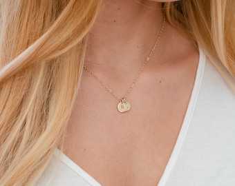 Custom Initial Necklace, Mothers Necklace with Dainty Custom Disc Personalization,Family, Kids Multi-Tag Initial Disk Necklace,