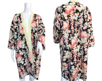 SOLD! 1930s Cotton Robe with Japoniste Print
