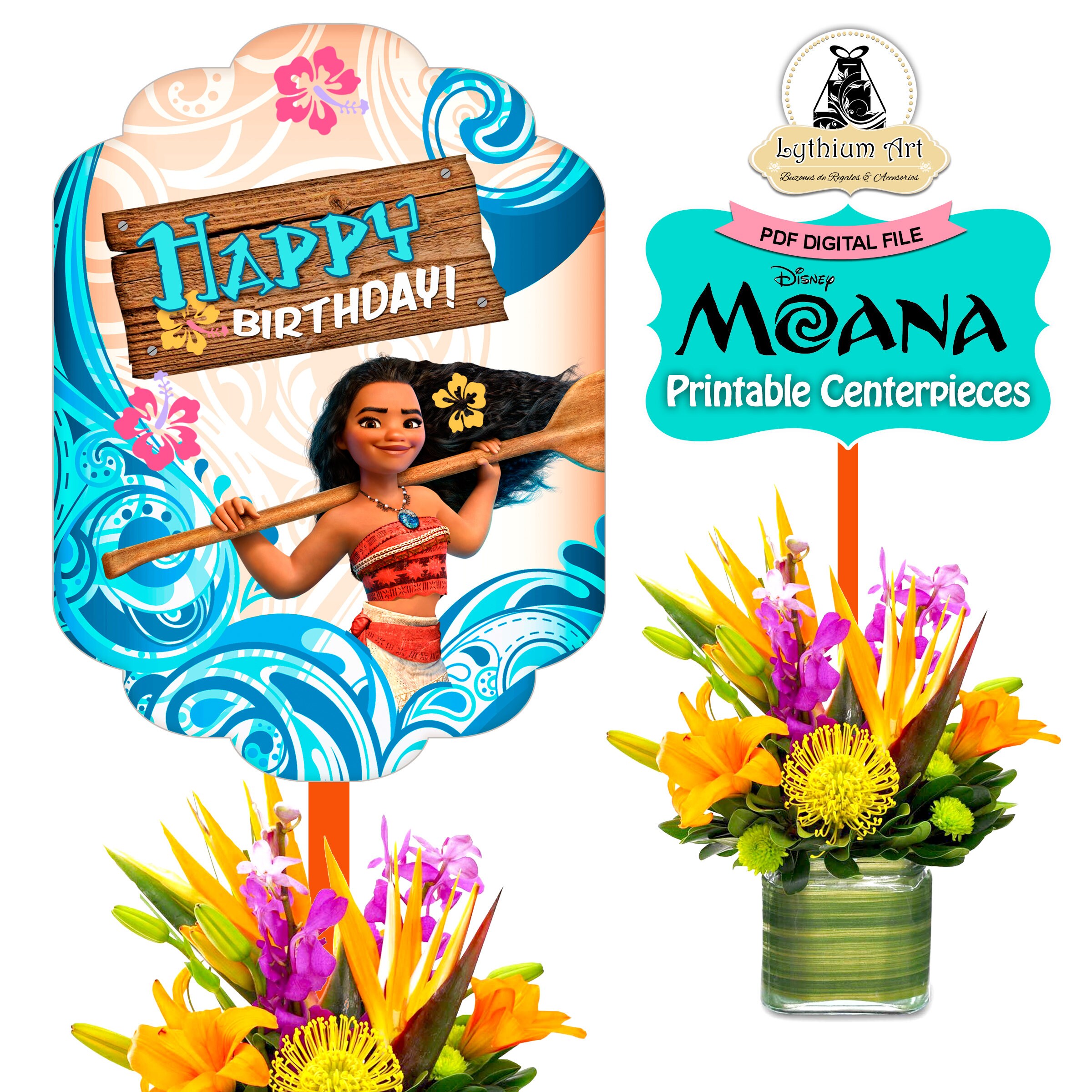 MOANA Centerpieces Moana Printable Centerpieces Moana