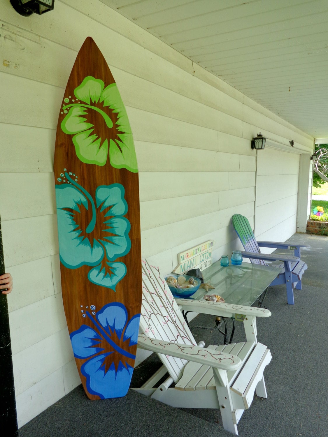 Wood Surfboard Wall Art