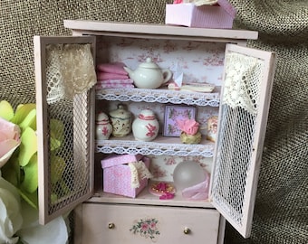 Miniature vintage shelf unit