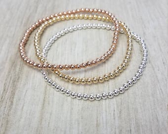 Gold Filled Beaded Layering Bracelet