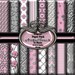 Digital Paper Gray Pink Damask Digital Paper Pack 16 Scrapbooking Background 8.5 X 11 Inche 300 dpi, Scrapbook Paper, Cards,INSTANT DOWNLOAD