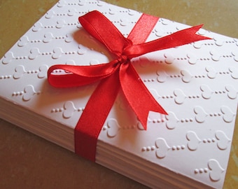 Hearts Embossed Cards, Greeting Cards, Thank You cards, Note Cards, Blank Notecards, Handmade Cards, Embossed Card Set, Embossed Notecards