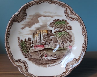 Johnson Bros., Brothers, Old Britain Castles Brown Round Saucers