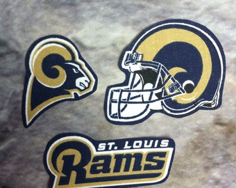 St. Louis Rams iron on applique set