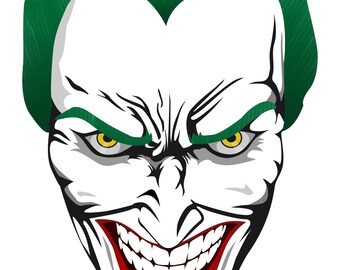 Joker DAMAGED Temporary Tattoo Set Face