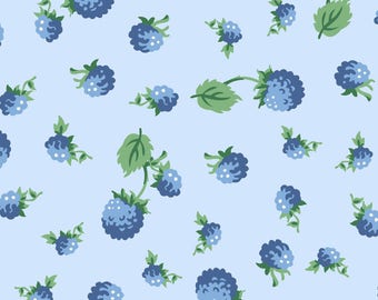 Berries & Blossoms - Raspberries Blue by A Kim’s Cause from Maywood Studio