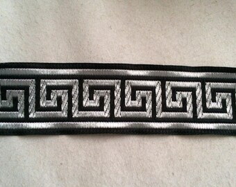 Medieval 3.5 cm black stripe of silver wide