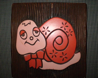 Reduced Vintage CHALKWARE SNAIL 1972 Miller Studio