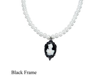 Cinderella Cameo Pearl Neckace - Princess Cameo Necklace - Disney Inspired