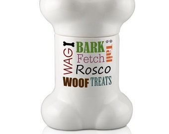 Personalized Dog Treat Jar