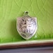 10 silver cross shield charms pendants armor protection protect battle fight win religious templars sca rpg 21mm x 14mm- C0685-10