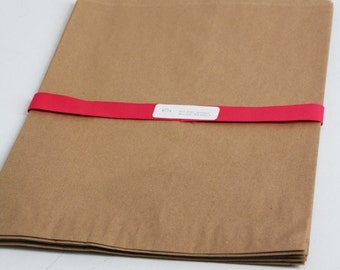 Kraft Paper Bags- XXL size 16" x 3-3/4 " x 24" Lot of 25 flat paper bags, merchandise bags, kraft paper favor bags, blank paper bags
